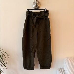 A.L.C. Dark Olive Cargo Barrel Wide Leg Pants Size 10